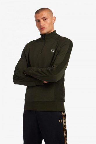 Sweatshirts mit halbem Reißverschluss und umgekehrter Textur