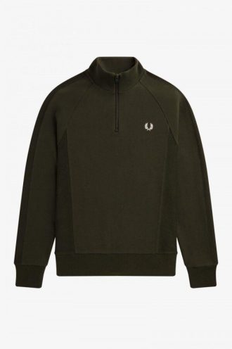 Sweatshirts mit halbem Reißverschluss und umgekehrter Textur