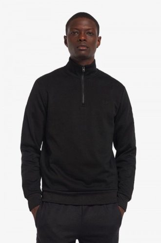 Sweatshirts mit halblangem Reißverschluss und Ton-in-Ton-Tape