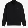 Sweatshirts mit halblangem Reißverschluss und Ton-in-Ton-Tape