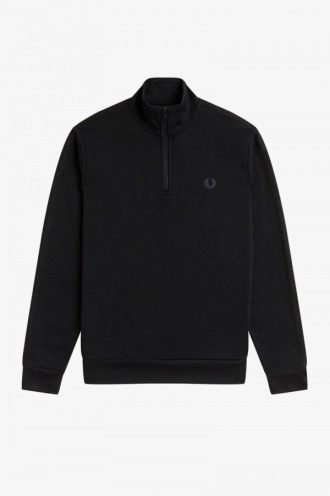 Sweatshirts mit halblangem Reißverschluss und Ton-in-Ton-Tape