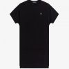 T-Shirt-Kleid aus kastigem Piqué