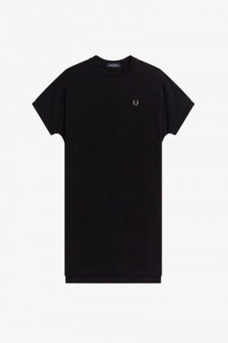 T-Shirt-Kleid aus kastigem Piqué