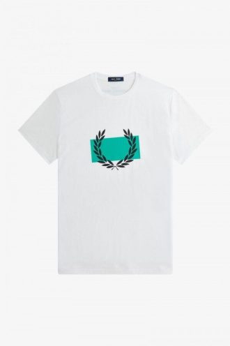 T-Shirts mit Lorbeerkranz-Print