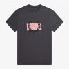 T-Shirts mit Lorbeerkranz-Print
