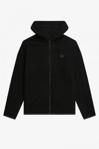Trainingsjacken aus Polarfleece mit Kapuze