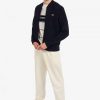 Trainingsjacken mit Frottee-Einsatz