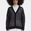 Transparenter Damen-Cardigan mit V-Ausschnitt