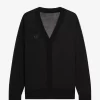 Transparenter Damen-Cardigan mit V-Ausschnitt