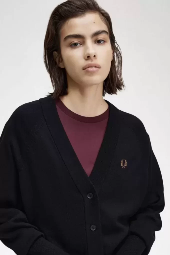 V-Ausschnitt Damen-Cardigan