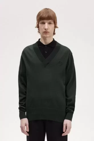 V-Ausschnitt Herrenpullover