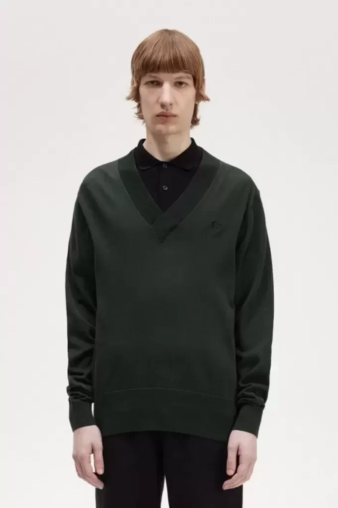V-Ausschnitt Herrenpullover