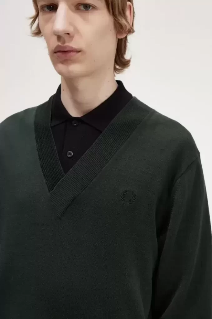 V-Ausschnitt Herrenpullover