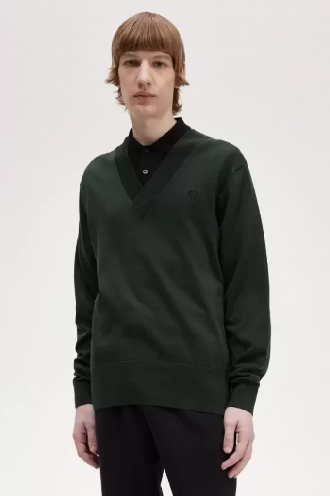 V-Ausschnitt Herrenpullover