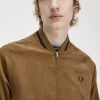Waffel-Cord-Tennis-Bomberjacken für Herren