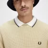 Waffelmuster-Herrenpullover