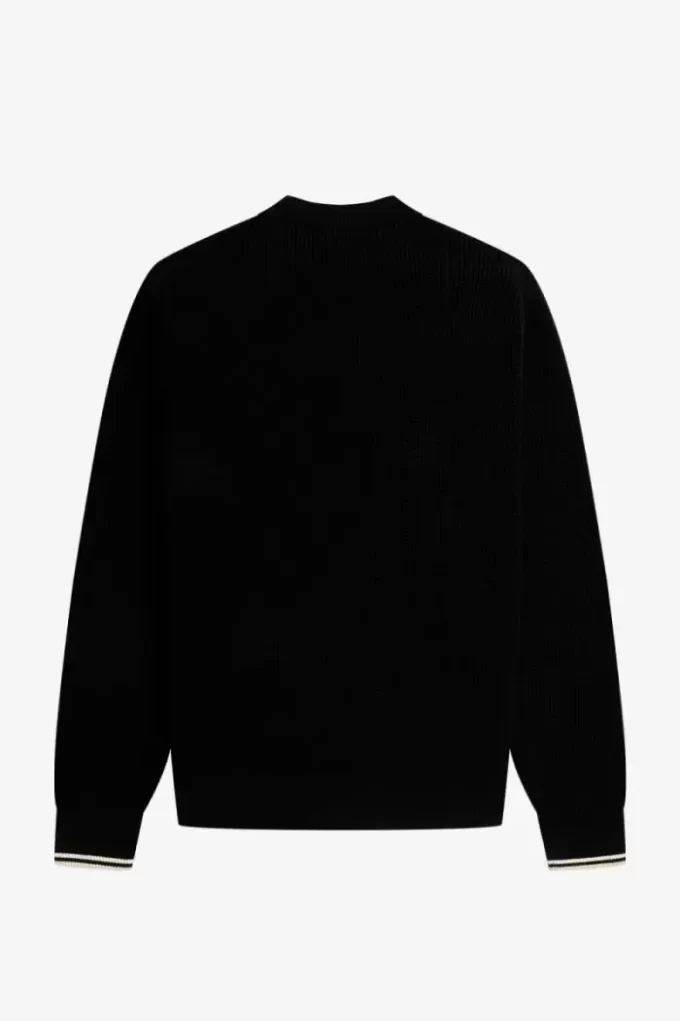 Waffelmuster-Herrenpullover