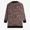 Zebra-Strickkleid für Damen