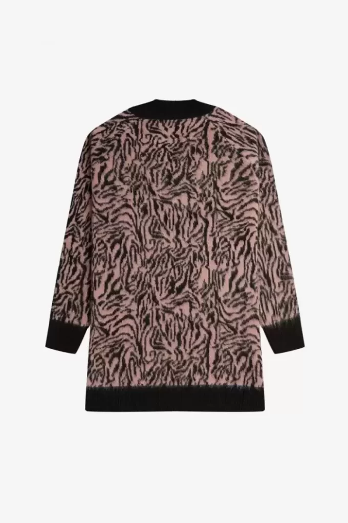 Zebra-Strickkleid für Damen