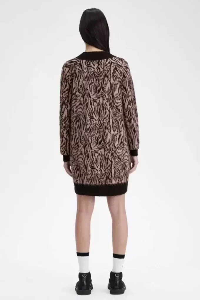 Zebra-Strickkleid für Damen