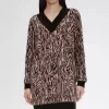 Zebra-Strickkleid für Damen