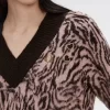 Zebra-Strickkleid für Damen