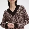 Zebra-Strickkleid für Damen