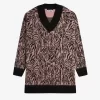 Zebra-Strickkleid für Damen